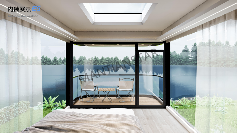 E5 Interior decoration of a mobile prefabricated house