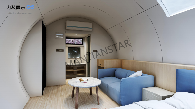 O5 Interior decoration of a mobile prefabricated house