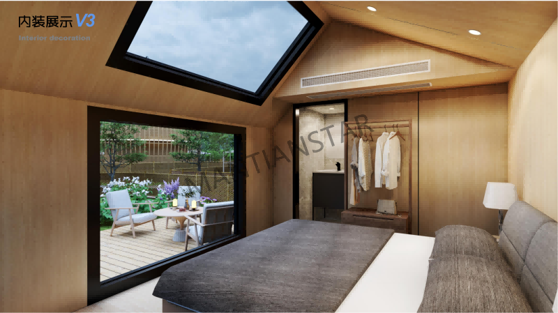 V3 Interior decoration of a mobile prefabricated house