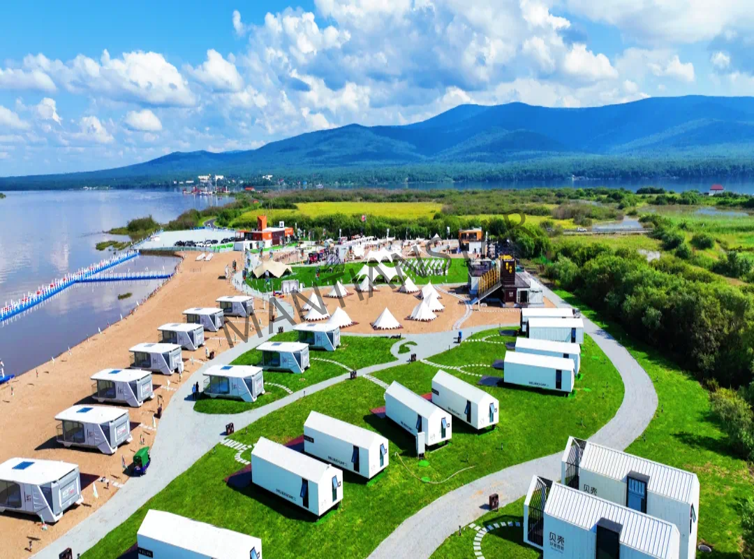 The tourist attraction of the space capsule mobile prefabricated house